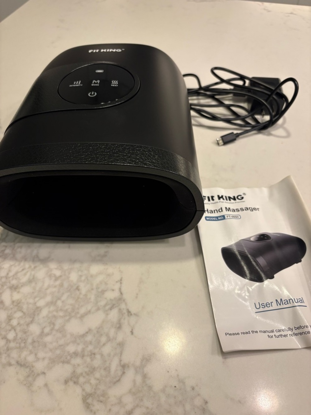 Like new FitKing Hand Massager with cables and manual